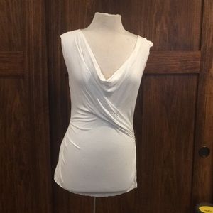 Draped front long t-shirt